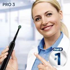 Oral B Oral-B Pro 3 3000 - Zwart - Elektrische Tandenborstel - Ontworpen Door Braun - Black Edition -Mondverzorging 1200x1200 123