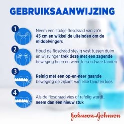 Johnson & Johnson Reach Dental Waxed Floss Flosdraad- 200 M - Flosdraad -Mondverzorging 1200x1200 1232