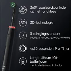 Oral B Oral-B Pro 3 3000 - Elektrische Tandenborstel - Zwart 20 Oral B Oral-B Pro 3 3000 - Elektrische Tandenborstel - Zwart -Mondverzorging 1200x1200 188