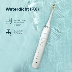 Bintoi® ISonic Pro Series D700 - Elektrische Tandenborstel - Ultra Whitening - 1 Handvat En 4 Opzetborstels - Oplaadbaar - Veilig Voor Douche - Gratis Reisetui - Wit -Mondverzorging 1200x1200 219