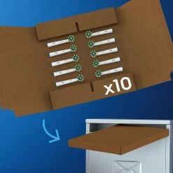 Oral B Oral-B CrossAction - Met CleanMaximiser-technologie - Opzetborstels - 10 Stuks - Brievenbusverpakking -Mondverzorging 1200x1200 381