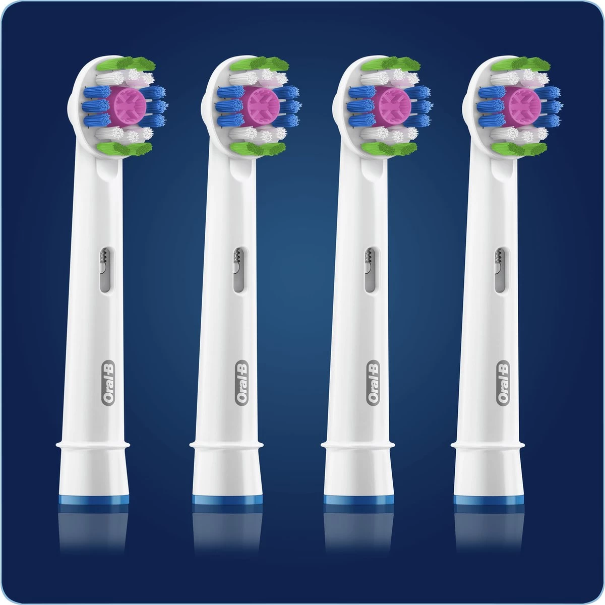 Oral B Oral-B 3D White - Met CleanMaximiser-technologie - Opzetborstels - 4 Stuks 4 Oral B Oral-B 3D White - Met CleanMaximiser-technologie - Opzetborstels - 4 Stuks - Afbeelding 2