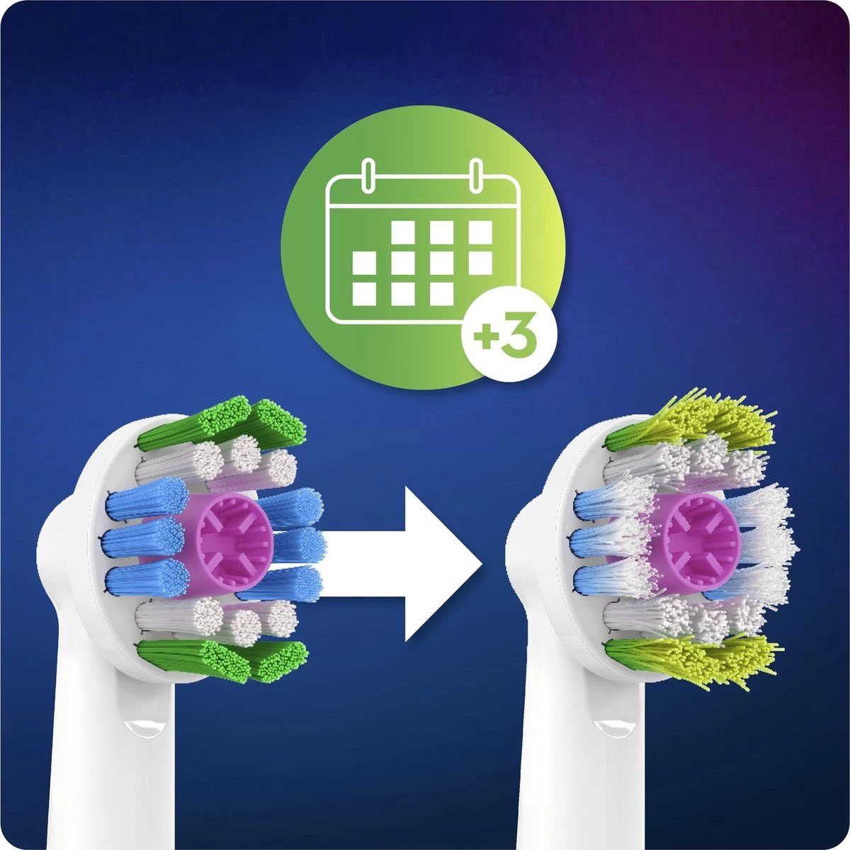 Oral B Oral-B 3D White - Met CleanMaximiser-technologie - Opzetborstels - 4 Stuks 10 Oral B Oral-B 3D White - Met CleanMaximiser-technologie - Opzetborstels - 4 Stuks - Afbeelding 8