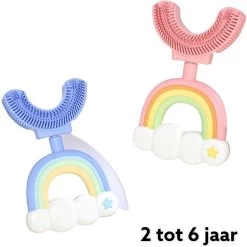 Medies - 360° U-vormige Kindertandenborstel Regenboog Roze | Baby Tandenborstel | Kindertandenborstel | Peuter Tandenborstel | U-vorm - Siliconen - Bpa Free - 2 Tot 7 Jaar -Mondverzorging 1200x1200 722