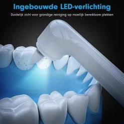 DEN-T® PRO P350 Elektrische Tandenpolijster - Wit - 5 Standen - 5 Opzetstukken - Polijstmachine - Polijstset - Tanden Polijsten - -Mondverzorging 1200x1200 733