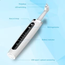 DEN-T® PRO P350 Elektrische Tandenpolijster - Wit - 5 Standen - 5 Opzetstukken - Polijstmachine - Polijstset - Tanden Polijsten - -Mondverzorging 1200x1200 737