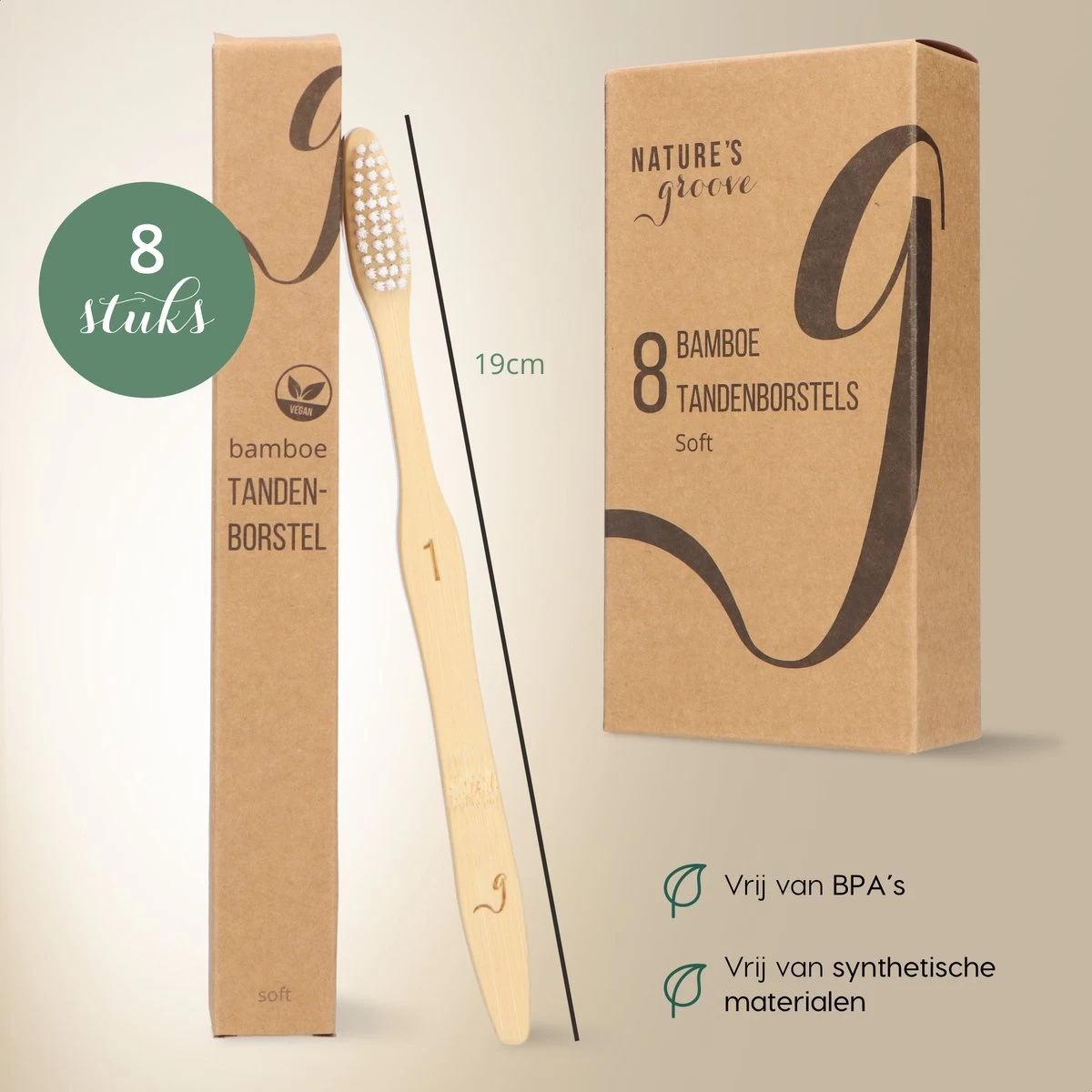 NATURE’S Groove® Bamboe Tandenborstel - Houten Tandenborstel Soft - 8 Stuks - Handmatig 7 NATURE’S Groove® Bamboe Tandenborstel - Houten Tandenborstel Soft - 8 Stuks - Handmatig - Afbeelding 5