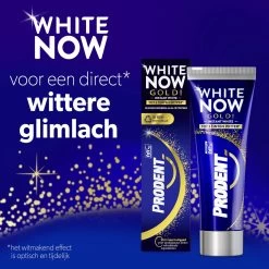 Prodent Whitening Now Gold Tandpasta - 12 X 75 Ml - Voordeelverpakking -Mondverzorging 1200x1200 887