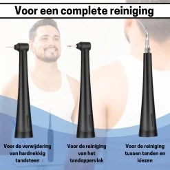 BOME Tandsteen Verwijderaar - 3 Opzetstukken - Tandplak Verwijderaar - Inclusief Spiegel En Pincet - 3 Standen -Mondverzorging 1200x1200 984