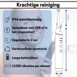 BOME Tandsteen Verwijderaar - 3 Opzetstukken - Tandplak Verwijderaar - Inclusief Spiegel En Pincet - 3 Standen -Mondverzorging 1200x1200 987