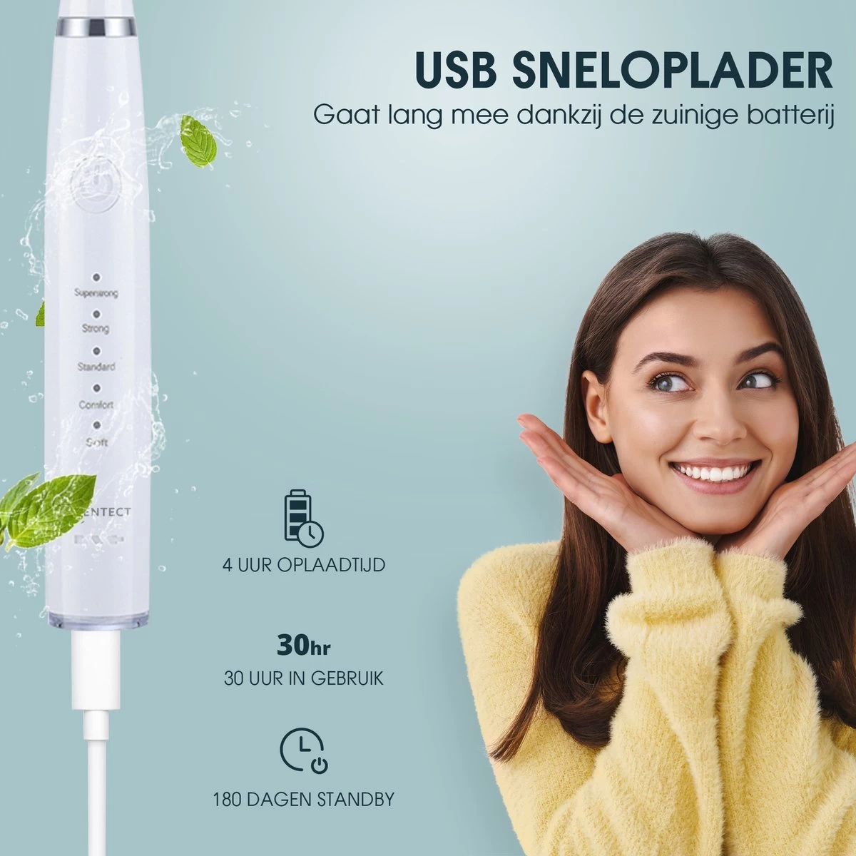 Merkloos Tandsteen Verwijderaar Elektrisch – Tandenborstel Opzetstukken - Tandarts Spiegel - 5 Standen -Wit 9 Merkloos Tandsteen Verwijderaar Elektrisch – Tandenborstel Opzetstukken - Tandarts Spiegel - 5 Standen -Wit - Afbeelding 7