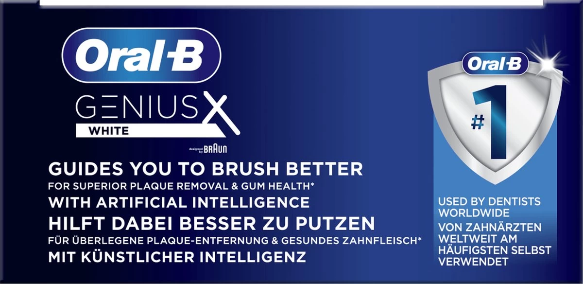 Oral B Oral-B Genius X - Wit - Elektrische Tandenborstel - Ontworpen Door Braun - 1 Handvat En 1 Opzetborstel 11 Oral B Oral-B Genius X - Wit - Elektrische Tandenborstel - Ontworpen Door Braun - 1 Handvat En 1 Opzetborstel - Afbeelding 10