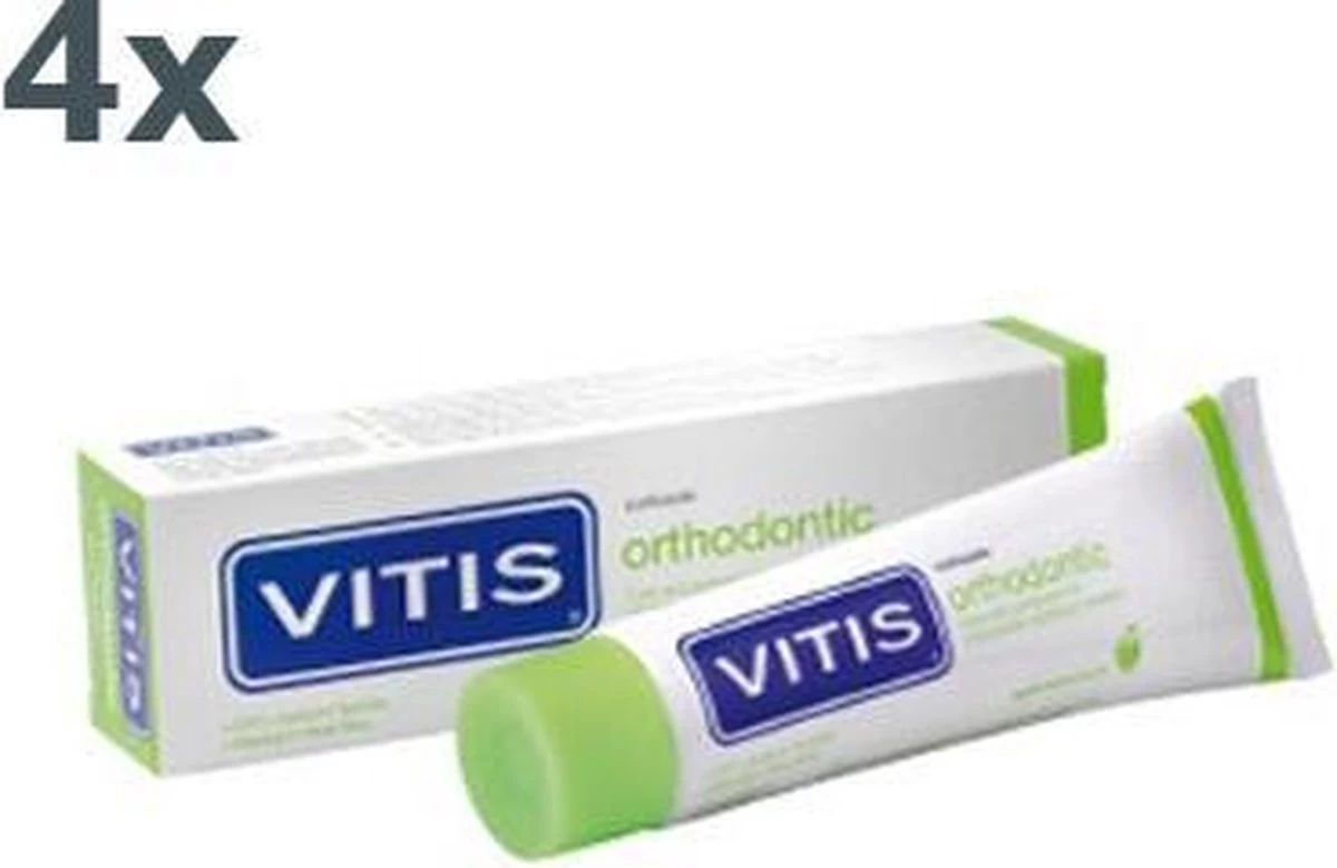 Vitis Orthodontic Tandpasta 4 Pack 4 Vitis Orthodontic Tandpasta 4 Pack - Afbeelding 2