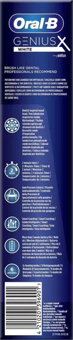 Oral B Oral-B Genius X - Wit - Elektrische Tandenborstel - Ontworpen Door Braun - 1 Handvat En 1 Opzetborstel 20 Oral B Oral-B Genius X - Wit - Elektrische Tandenborstel - Ontworpen Door Braun - 1 Handvat En 1 Opzetborstel -Mondverzorging 259x1200 1