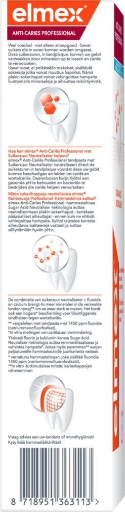 Elmex Anti Cariës Professional Tandpasta 4 X 75ml - Voordeelverpakking -Mondverzorging 295x1200 6
