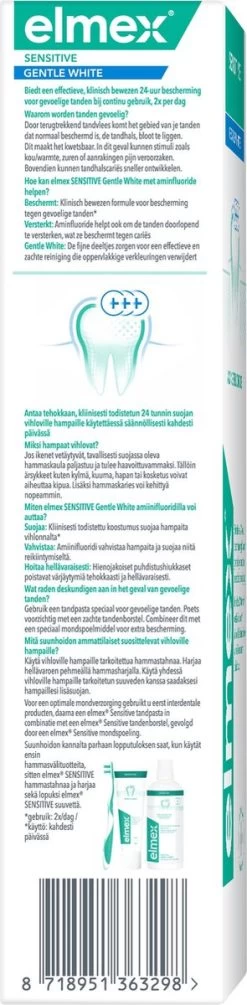 Elmex Sensitive Whitening Tandpasta 4 X 75ml - Voor Gevoelige Tanden - Voordeelverpakking 29 Elmex Sensitive Whitening Tandpasta 4 X 75ml - Voor Gevoelige Tanden - Voordeelverpakking -Mondverzorging 295x1200 8