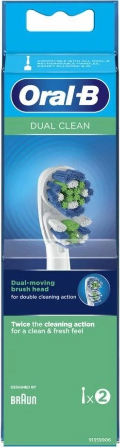 Oral B Oral-B Dual Clean - Opzetborstels - 2 Stuks 15 Oral B Oral-B Dual Clean - Opzetborstels - 2 Stuks -Mondverzorging 323x1200 3