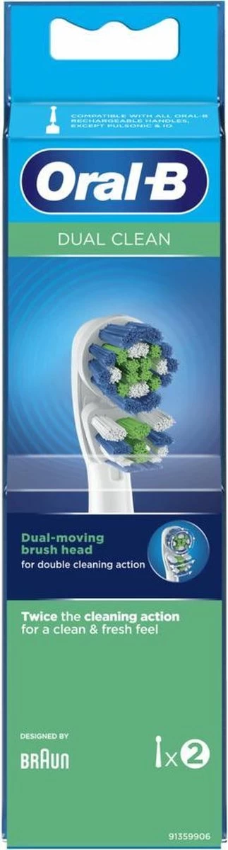 Oral B Oral-B Dual Clean - Opzetborstels - 2 Stuks 5 Oral B Oral-B Dual Clean - Opzetborstels - 2 Stuks - Afbeelding 4