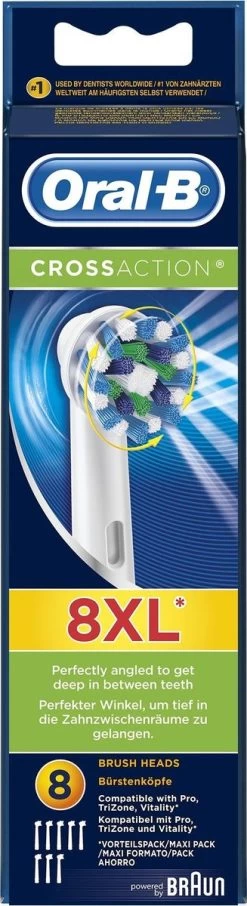 Oral B Oral-B Cross Action EB50 - 8 Stuks Voordeelverpakking -opzetborstels -Mondverzorging 327x1200 17