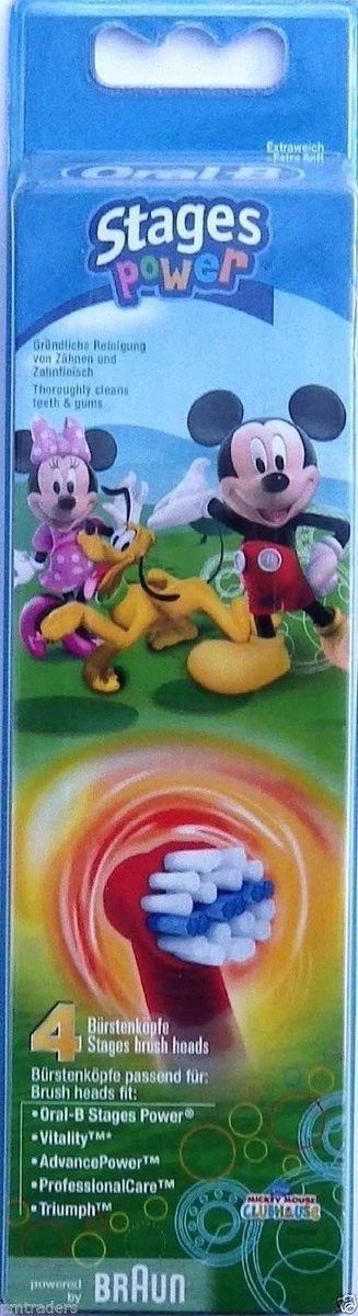 Oral B Oral-B Stages Power Mickey Mouse Opzetborstels 4pcs 3 Oral B Oral-B Stages Power Mickey Mouse Opzetborstels 4pcs