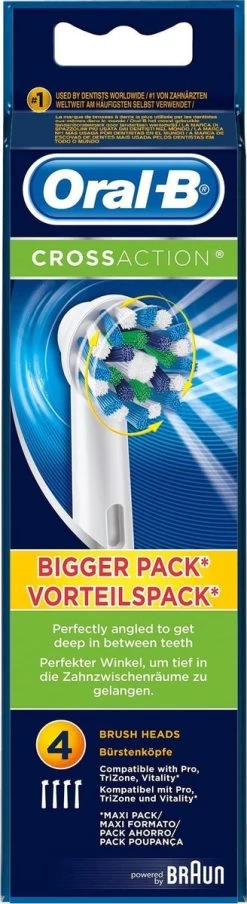 Oral B Oral-B CrossAction - Opzetborstels - 4 Stuks 33 Oral B Oral-B CrossAction - Opzetborstels - 4 Stuks -Mondverzorging 328x1200 1