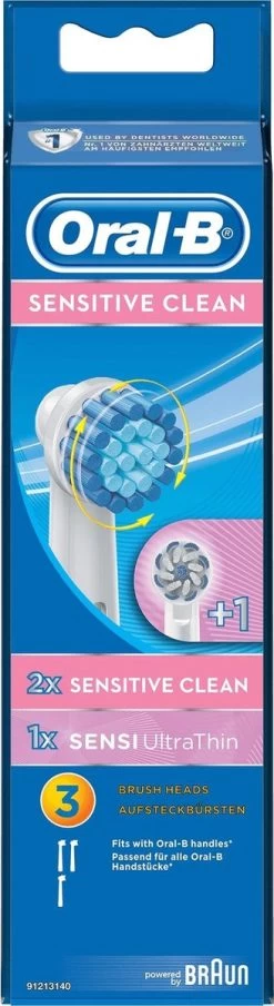 Oral B Ral B Opzetborstel Sensitive Clean 3 Stuks -Mondverzorging 328x1200