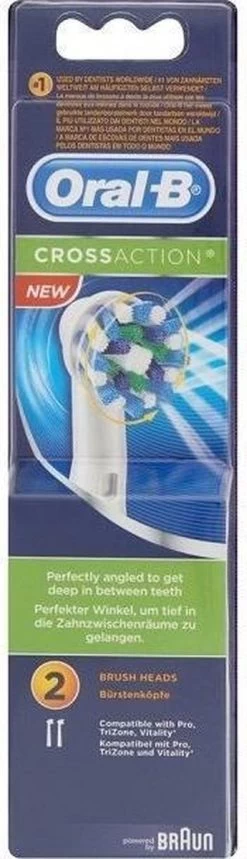 Oral B Oral-B Cross Action EB50 - 2 Stuks - Opzetborstels -Mondverzorging 345x1200