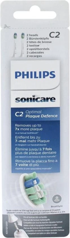 Philips Sonicare C2 Optimal Plaque Defence HX9022/10 - Opzetborstels - 2 Stuks -Mondverzorging 355x1200 2