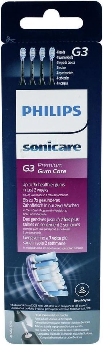 Philips Sonicare G3 Premium Gum Care HX9054/33 - Opzetborstel - 4 Stuks 5 Philips Sonicare G3 Premium Gum Care HX9054/33 - Opzetborstel - 4 Stuks - Afbeelding 3