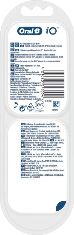Oral B Oral-B IO Gentle Care Opzetborstels Wit 4 Stuks -Mondverzorging 378x1200