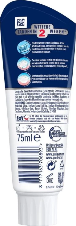 Prodent Whitening System Tandpasta - 12 X 75 Ml - Voordeelverpakking -Mondverzorging 403x1200 1