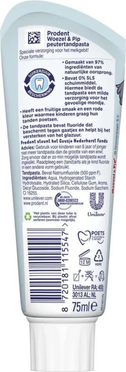Prodent Kids 0-6 Jaar Woezel & Pip Tandpasta - 12 X 75 Ml - Voordeelverpakking 19 Prodent Kids 0-6 Jaar Woezel & Pip Tandpasta - 12 X 75 Ml - Voordeelverpakking -Mondverzorging 406x1200 1