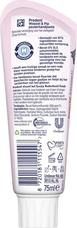 Prodent Kids 0-6 Jaar Woezel & Pip Tandpasta - 12 X 75 Ml - Voordeelverpakking 20 Prodent Kids 0-6 Jaar Woezel & Pip Tandpasta - 12 X 75 Ml - Voordeelverpakking -Mondverzorging 406x1200 2