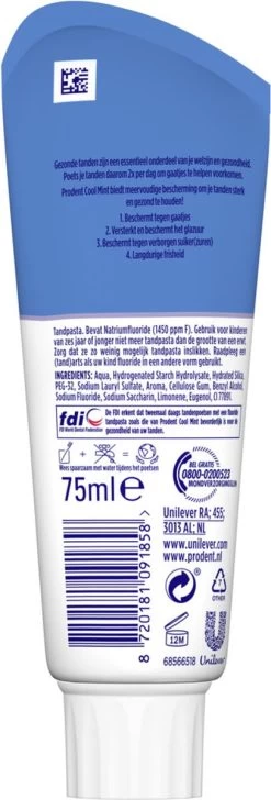 Prodent Cool Mint Tandpasta - 12 X 75 Ml - Voordeelverpakking -Mondverzorging 407x1200 1