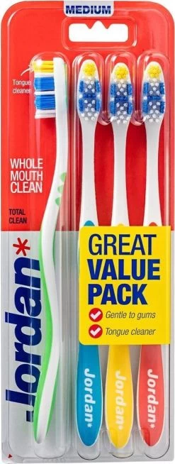 Jordan - Total Clean Tandenborstels Medium - 4 Stuks -Mondverzorging 453x1200 1