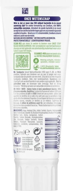 Zendium Fresh+Whitening Tandpasta- 12 X 75 Ml - Voordeelverpakking -Mondverzorging 459x1200 4