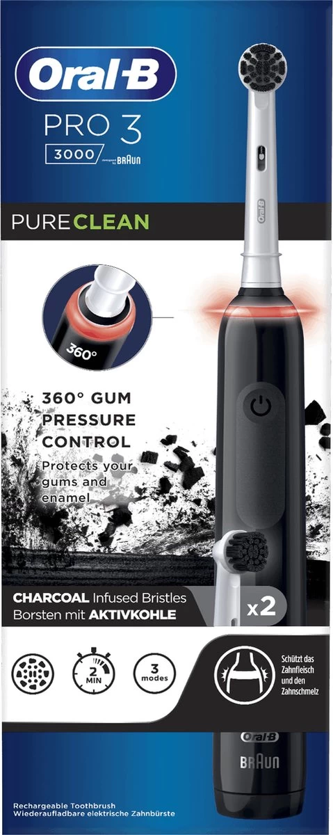 Oral B Oral-B Pro 3 3000 - Elektrische Tandenborstel - Zwart 14 Oral B Oral-B Pro 3 3000 - Elektrische Tandenborstel - Zwart - Afbeelding 12
