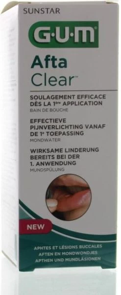 GUM® G.u.m. Aftaclear Mondspoeling 120 Ml - Medisch Hulpmiddel -Mondverzorging 494x1200