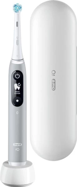 Oral B Oral-B IO - 6 - Opal Grey-Elektrische Tandenborstel Met Revolutionaire Magnetische Technologie Powered By Braun -Mondverzorging 495x1200