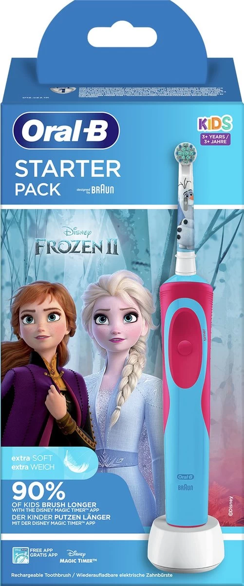 Oral B Oral-B Vitality Frozen - Elektrische Tandenborstel Voor Kinderen - 1 Handvat En 2 Opzetborstels 8 Oral B Oral-B Vitality Frozen - Elektrische Tandenborstel Voor Kinderen - 1 Handvat En 2 Opzetborstels - Afbeelding 6