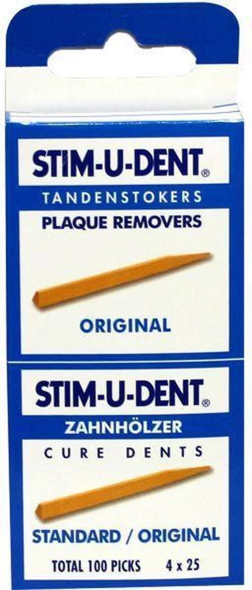 Stimudent Origineel - 4x 25 St - Tandenstoker 8 Stimudent Origineel - 4x 25 St - Tandenstoker - Afbeelding 6