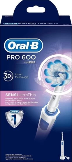 Oral B Oral-B PRO Pro 600 - Sensi-Clean - Elektrische Tandenborstel - Wit -Mondverzorging 534x1200