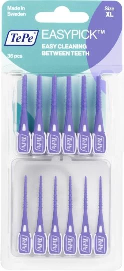 Tepe Easypick Paars XL - 3 X 36 Stuks - Voordeelverpakking -Mondverzorging 548x1200 1