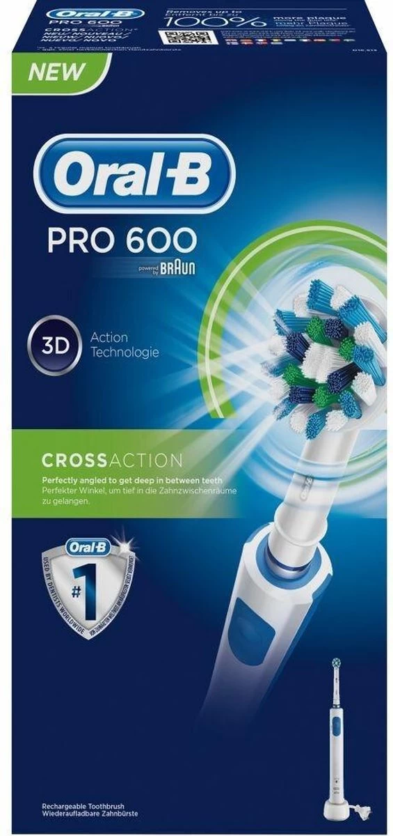 Oral B Oral-B PRO600 - Cross Action - Elektrische Tandenborstel 4 Oral B Oral-B PRO600 - Cross Action - Elektrische Tandenborstel - Afbeelding 2