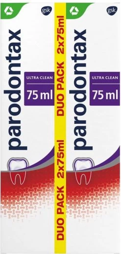 Parodontax Ultra Clean Dagelijkse Tandpasta Tegen Bloedend Tandvlees 2x75 Ml 14 Parodontax Ultra Clean Dagelijkse Tandpasta Tegen Bloedend Tandvlees 2x75 Ml -Mondverzorging 571x1200 1