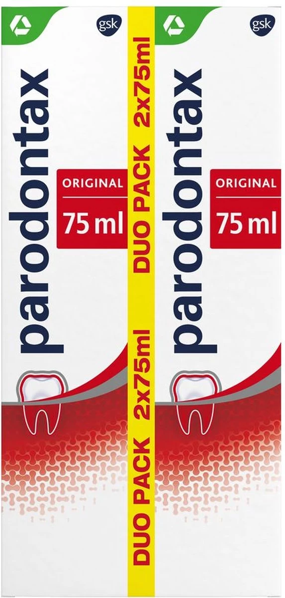 Parodontax Original Dagelijkse Tandpasta Tegen Bloedend Tandvlees 2x75 Ml 5 Parodontax Original Dagelijkse Tandpasta Tegen Bloedend Tandvlees 2x75 Ml - Afbeelding 3