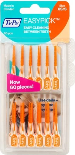 Tepe EasyPick Oranje Maat XS/S – 36 Stuks -Mondverzorging 585x1200 1