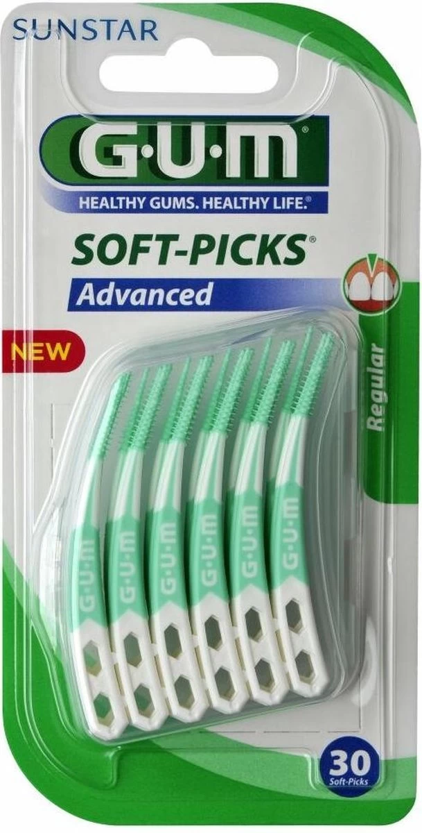 GUM® 3x GUM Soft-Picks Advanced Regular 30 Stuks 3 GUM® 3x GUM Soft-Picks Advanced Regular 30 Stuks