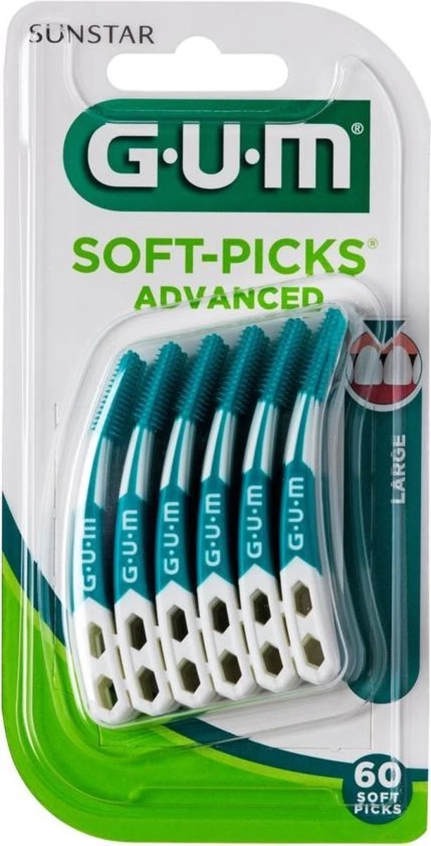 GUM® Gum Soft-Picks Advanced Large - 3x 60 Stuks - Voordeelverpakking 3 GUM® Gum Soft-Picks Advanced Large - 3x 60 Stuks - Voordeelverpakking