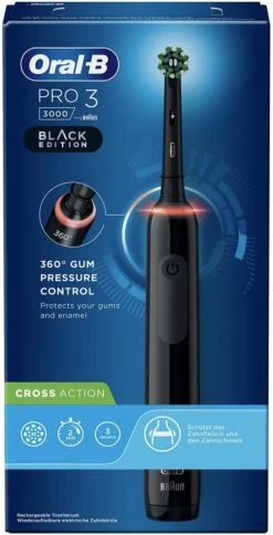 Oral B Oral-B Pro 3 3000 - Zwart - Elektrische Tandenborstel - Ontworpen Door Braun - Black Edition -Mondverzorging 613x1200